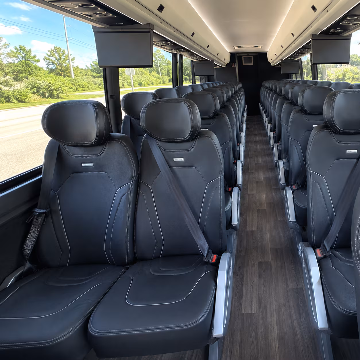 elk grove charter bus rental interior